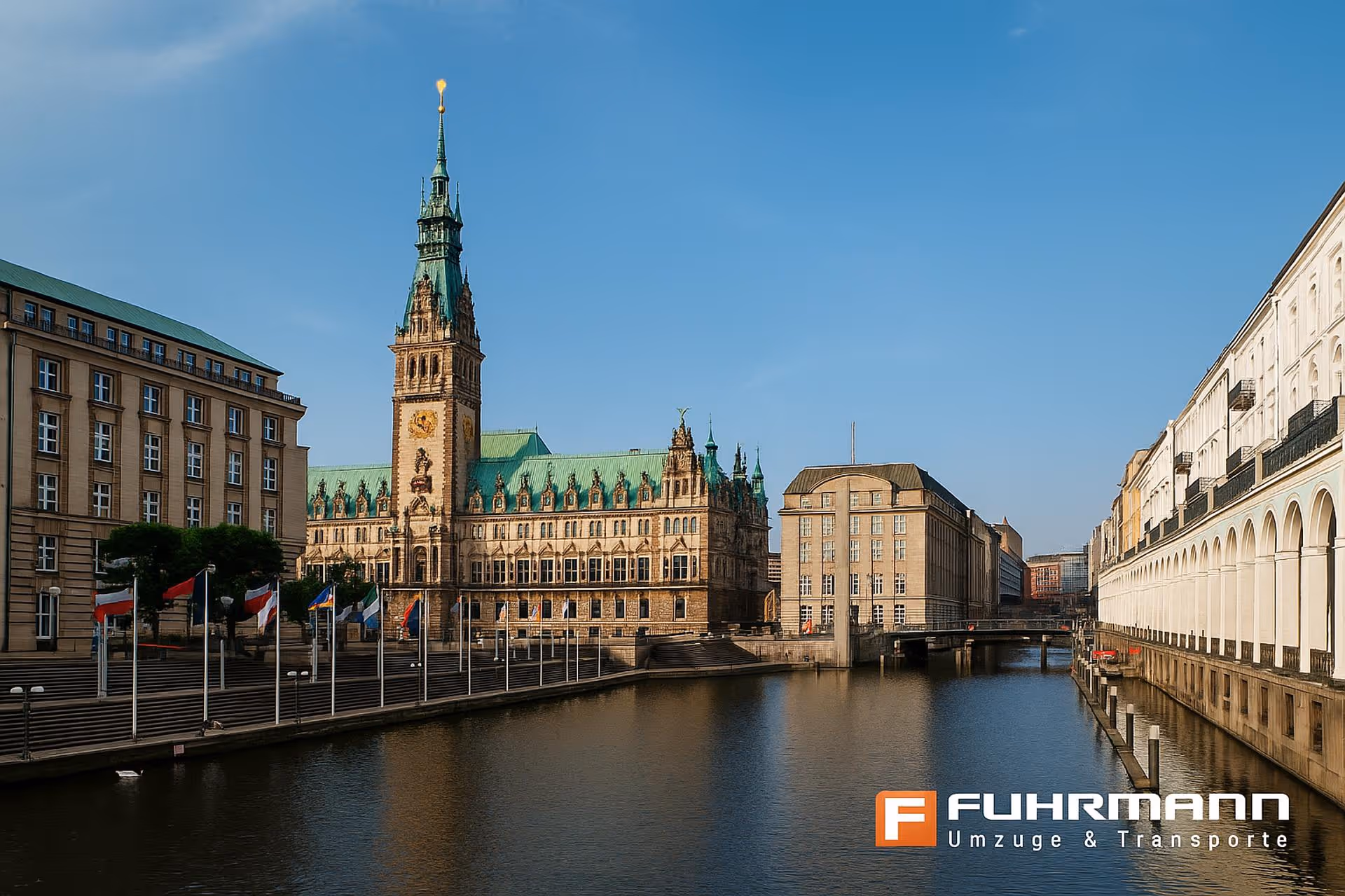 Fuhrmann Umzüge Hamburg – Hamburger Rathaus an der Alster
